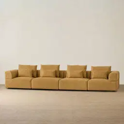 Riviera III Tuscan Sun Chenille 4 Pieces Modular Fabric Sofa