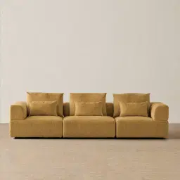 Riviera III Tuscan Sun Chenille 3 Pieces Modular Fabric Sofa