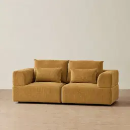 Riviera III Tuscan Sun Chenille 2 Pieces Modular Fabric Sofa