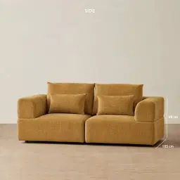 Riviera III Tuscan Sun Chenille 2 Pieces Modular Fabric Sofa