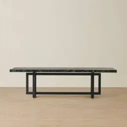 Grayson Matte Black Rectangular Dining Table with Matte Emerald Green Sintered Stone Top - 268x118cm
