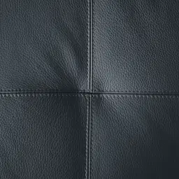 Elena Night Blue Leather 2-Seater Electric Recliner - Black Legs