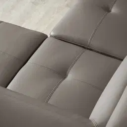 Aster Warm Stone Grey Modular Right Chaise Lounge - Black Legs