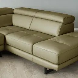 Aster Garden Green Modular Right Chaise Lounge - Black Legs