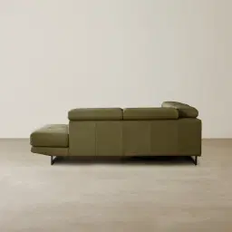 Aster Garden Green Modular Right Chaise Lounge - Black Legs