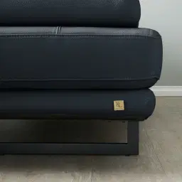 Aster Night Blue Modular Right Chaise Lounge - Black Legs