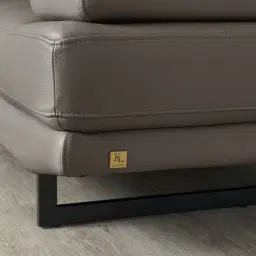 Aster Warm Stone Grey Modular Left Chaise Lounge - Black Legs