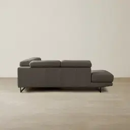 Aster Warm Stone Grey Modular Left Chaise Lounge - Black Legs