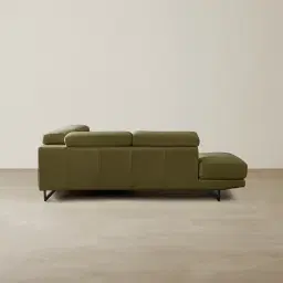 Aster Garden Green Modular Left Chaise Lounge - Black Legs