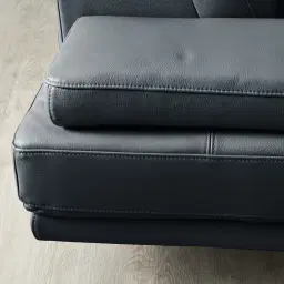 Aster Night Blue Modular Left Chaise Lounge - Black Legs