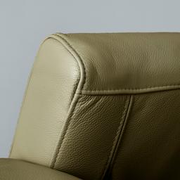 Lennox Garden Green Leather 2-Seater Sofa - Black Legs