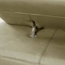 Alessia Garden Green Leather Dual Electric Recliner Lounge - Right - Black Legs