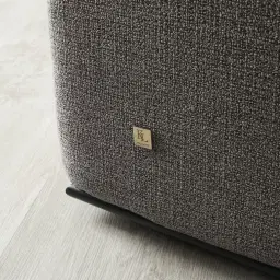 Erica Graphite Woven Fabric 4-Seater Sofa - Black Legs