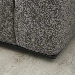 Erica Graphite Woven Fabric 4-Seater Sofa - Black Legs