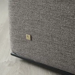 Erica Graphite Woven Fabric 3-Seater Sofa - Black Legs