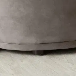 Everett Mushroom Velvet 2 Seater Sofa - Dark Brown Legs