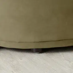 Everett Olive Green Velvet 2 Seater Sofa - Dark Brown Legs