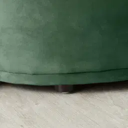 Everett Pine Green Velvet 2 Seater Sofa - Dark Brown Legs