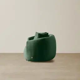 Everett Pine Green Velvet 2 Seater Sofa - Dark Brown Legs