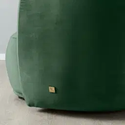 Everett Pine Green Velvet 2 Seater Sofa - Dark Brown Legs