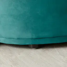 Everett Peacock Blue Velvet 2 Seater Sofa - Dark Brown Legs