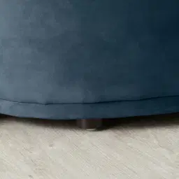 Everett Navy Blue Velvet 2 Seater Sofa - Dark Brown Legs