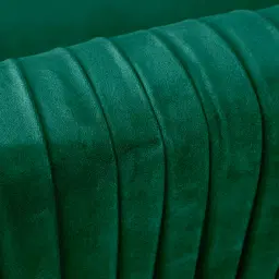 Crown Emerald Green Velvet 3-Seater Sofa - Champagne Gold Stainless Steel Legs