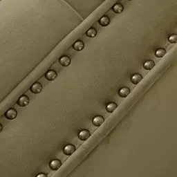 Vogue Olive Green Velvet 3-Seater Sofa - Dark Brown Legs