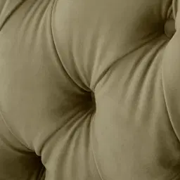 Vogue Olive Green Velvet 3-Seater Sofa - Dark Brown Legs