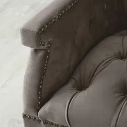 Deco Mushroom Velvet Armchair - Dark Brown Legs