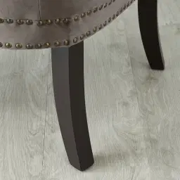 Deco Mushroom Velvet Armchair - Dark Brown Legs