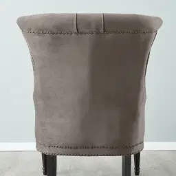 Deco Mushroom Velvet Armchair - Dark Brown Legs