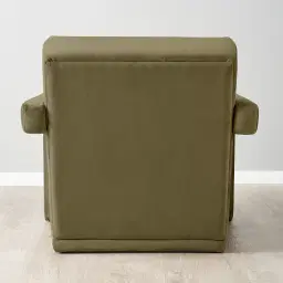 Stellan Olive Green Velvet Occasional Chair - Olive Green Velvet Arms