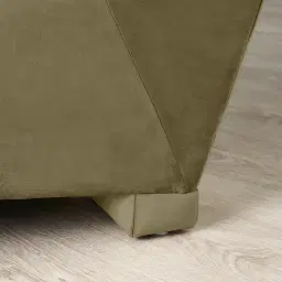 Stellan Olive Green Velvet Occasional Chair - Olive Green Velvet Arms