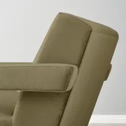 Stellan Olive Green Velvet Occasional Chair - Olive Green Velvet Arms