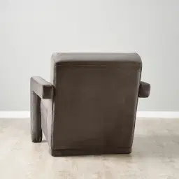 Stellan Mushroom Velvet Occasional Chair - Mushroom Velvet Arms