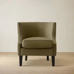 Vogue Olive Green Velvet Occasional Chair	