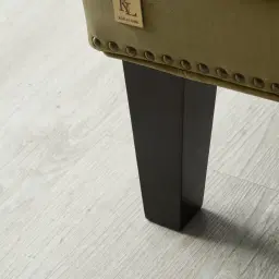 Vogue Olive Green Velvet Ottoman