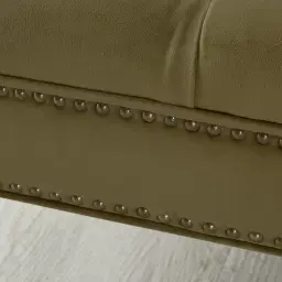 Vogue Olive Green Velvet Ottoman