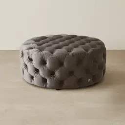 Kelly Mushroom Velvet Ottoman