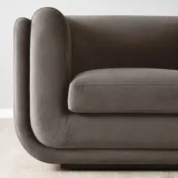 Clementine Mushroom Velvet Occasional Chair