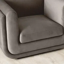 Clementine Mushroom Velvet Occasional Chair