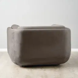 Clementine Mushroom Velvet Occasional Chair