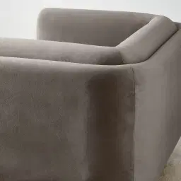 Clementine Mushroom Velvet Occasional Chair