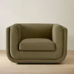 Clementine Olive Green Velvet Occasional Chair