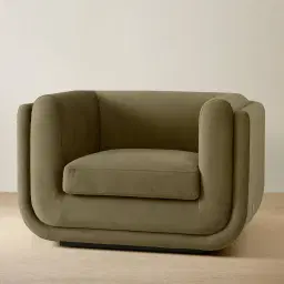 Clementine Olive Green Velvet Occasional Chair