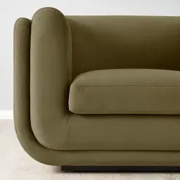 Clementine Olive Green Velvet Occasional Chair