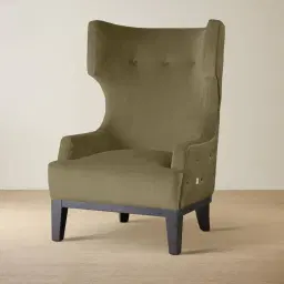 Berdine Olive Green Velvet Occasional Chair