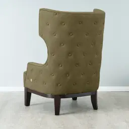 Berdine Olive Green Velvet Occasional Chair