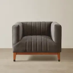 Astoria III Mushroom Velvet Occasional Chair